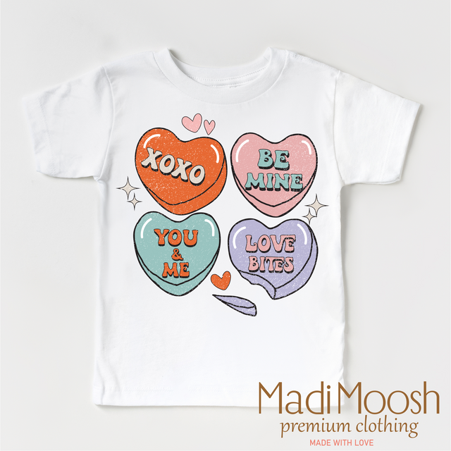 XOXO Candy Hearts Valentine Shirt - Valentine Tee