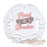 Heart Breaker Skater Valentine design on a long sleeve shirt.