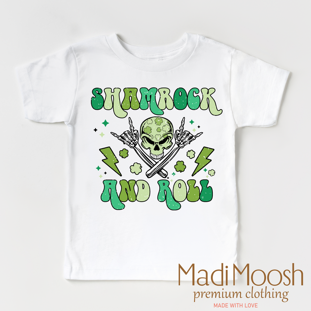 Shamrock And Roll St. Patrick's Day Shirt - Kids St. Patrick's Day Tee