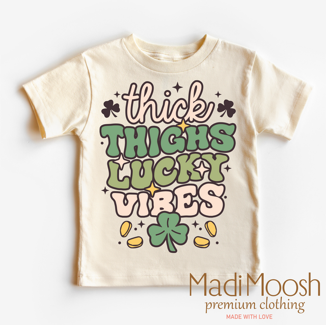 Thick Thighs Lucky Vibes St. Patrick's Day Shirt - St. Patrick's Day Tee