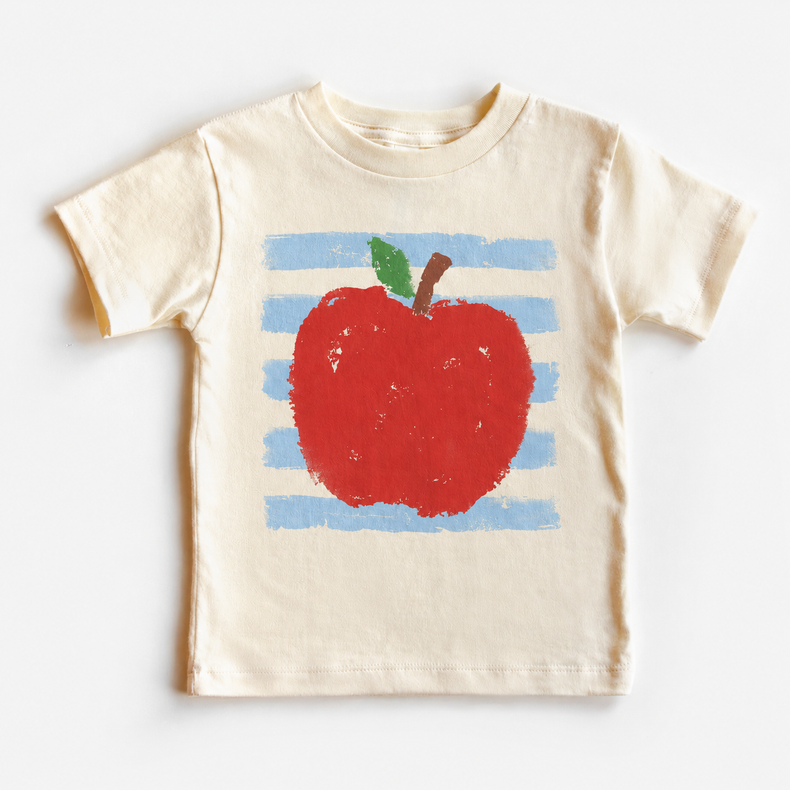 Boys Apple Back to School Shirt, Vintage Teacher Apple Kids Tee, Toddler School Graphic Shirt