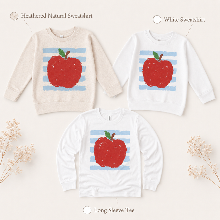 Boys Apple Back to School Shirt, Vintage Teacher Apple Kids Tee, Toddler School Graphic Shirt