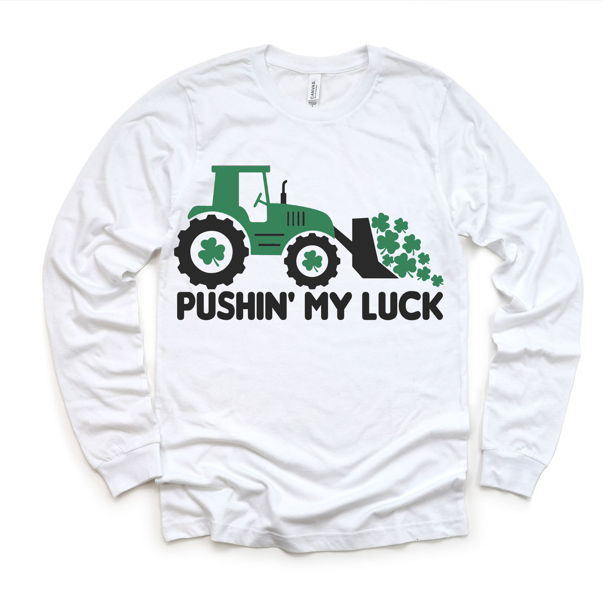 Pushing My Luck St. Patrick's Day Tractor  Shirt - Kids Irish Tee - Madi Moosh Boutique