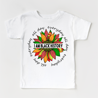 I Am Black History design on a white garment.