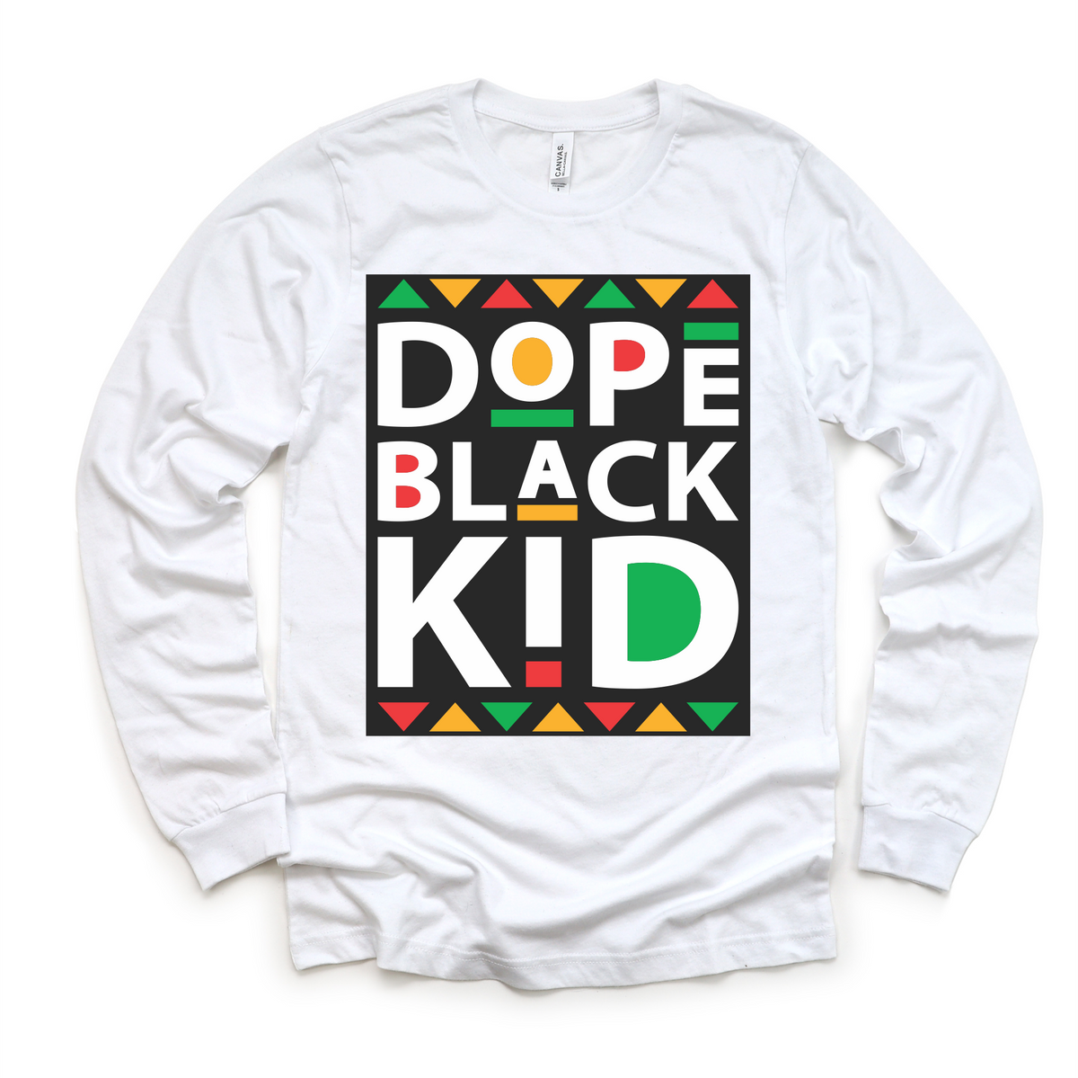 Dope Black Kid Black History design on a long sleeve shirt.