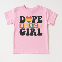 Dope Black Girl Black History design on a pink garment.