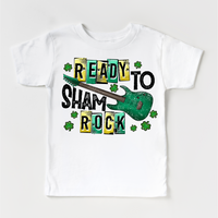 Ready To Shamrock St. Patrick's Day design on a white garment.
