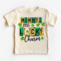 Mommy's Lucky Charm St. Patrick's Day, Lucky Charm Kids & Adult graphic T-shirt by Madi Moosh