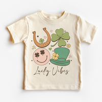 Lucky Vibes St. Patrick's Day, Lucky Clover Kids & Adult graphic T-shirt by Madi Moosh