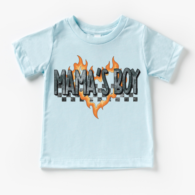 Mama's Boy Rocker Flames T-Shirt – Kids Tee