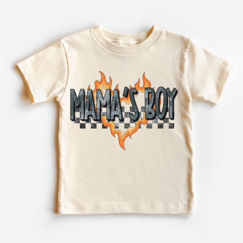 Mama's Boy Rocker Flames T-Shirt – Kids Tee