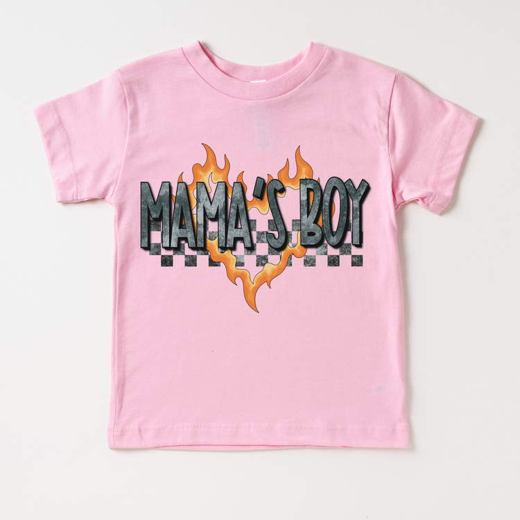 Mama's Boy Rocker Flames T-Shirt – Kids Tee