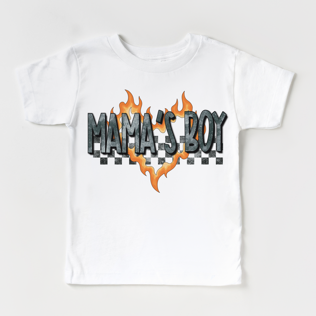 Mama's Boy Rocker Flames T-Shirt – Kids Tee