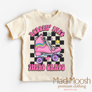 Rollin Into Third Grade Back To School Shirt - School Shirt