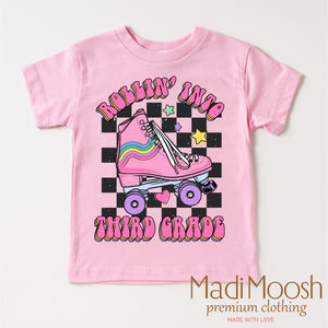 Rollin Into Third Grade Back To School Shirt - School Shirt