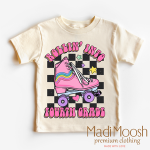 Rollin Into Fourth Grade Back To School Shirt - School Shirt