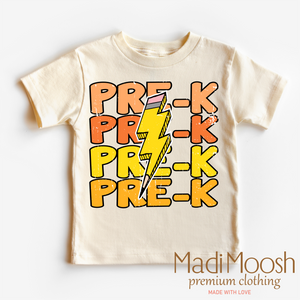 Pre-K Lightning Bolt Shirt - School Shirt