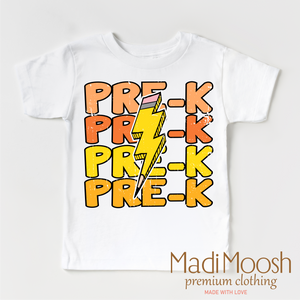 Pre-K Lightning Bolt Shirt - School Shirt