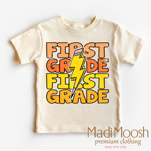 First Grade Lightning Bolt Shirt - School Shirt