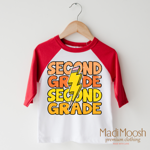 Second Grade Lightning Bolt Shirt - School Shirt