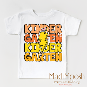 Kindergarten Lightning Bolt Shirt - School Shirt