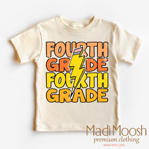 Fourth Grade Lightning Bolt Shirt - School Shirt