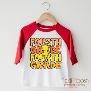 Fourth Grade Lightning Bolt Shirt - School Shirt