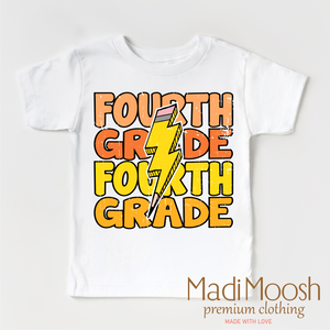 Fourth Grade Lightning Bolt Shirt - School Shirt