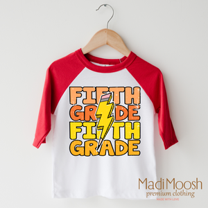 Fifth Grade Lightning Bolt Shirt - School Shirt