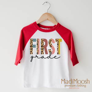 First Grade Leopard Shirt - Back To School