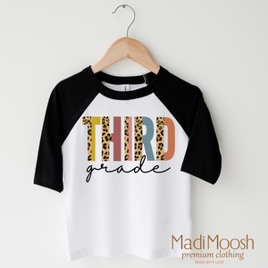 Third Grade Leopard Shirt - Back To School