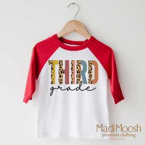 Third Grade Leopard Shirt - Back To School