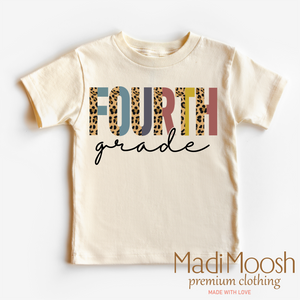 Fourth Grade Leopard Shirt - Back To School