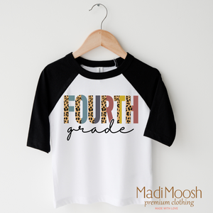 Fourth Grade Leopard Shirt - Back To School