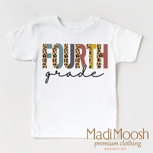 Fourth Grade Leopard Shirt - Back To School