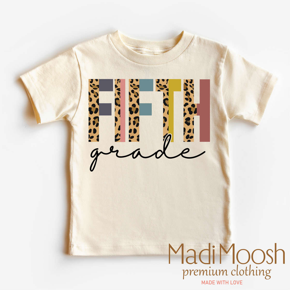 Fifth Grade, School graphic T-shirt by Madi Moosh