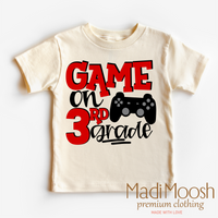 Game On Third Grade Back To School graphic T-shirt by Madi Moosh