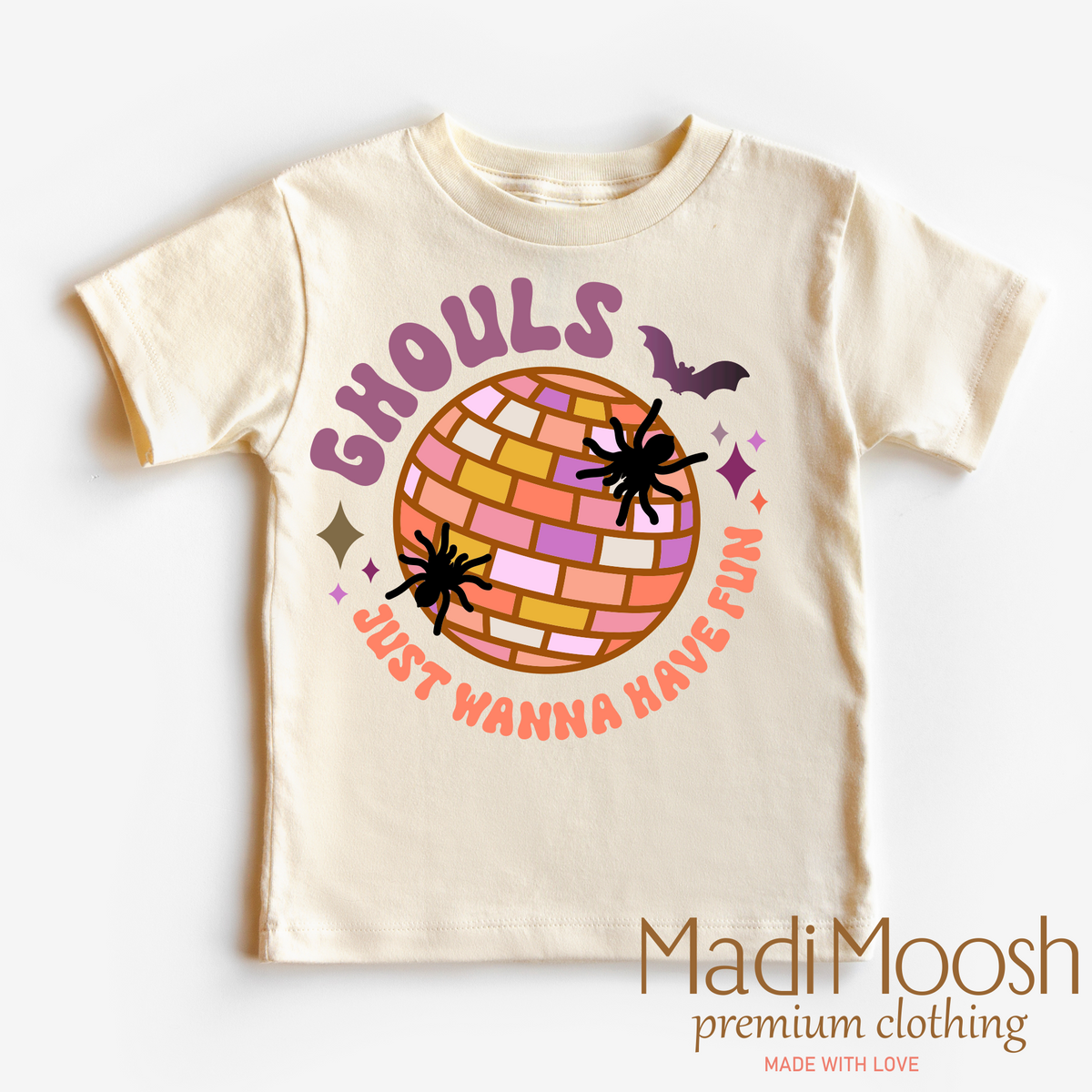 Ghouls Just Want To Have Fun, Halloween graphic T-shirt by Madi Moosh