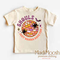 Ghouls Just Want To Have Fun, Halloween graphic T-shirt by Madi Moosh