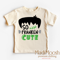 So Franken Cute design on a natural kids T-shirt.