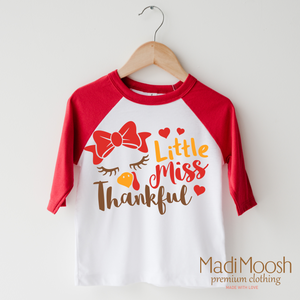 Little Miss Thankful Shirt - Thanksgiving Shirt