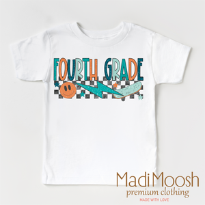 4th Grade Skateboard Back To School Shirt - School Shirt