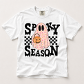 Spooky Season pink ghost Halloween shirt in white
