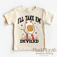 I'll Take Them Deviled Eggs, Thanksgiving graphic T-shirt by Madi Moosh