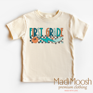 First Grade Skateboard Back To School Shirt - School Shirt