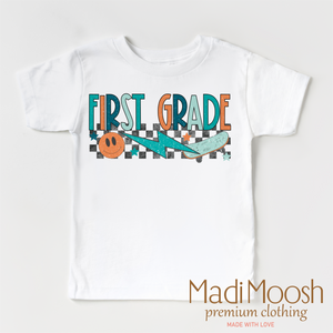 First Grade Skateboard Back To School Shirt - School Shirt