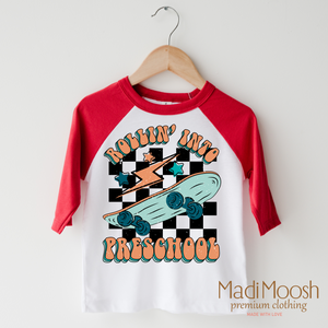 Rollin' Into Preschool Back To School Shirt - School Shirt