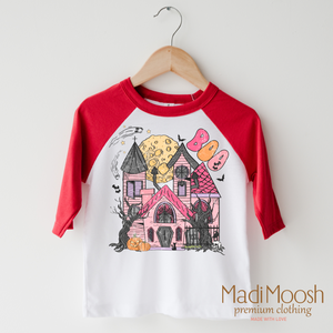 Pink Haunted House Boo Shirt - Halloween Shirt