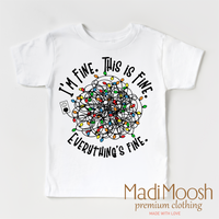 I'm Fine design on a white short sleeve T-shirt.