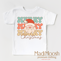 Merry Christmas Santa graphic T-shirt by Madi Moosh